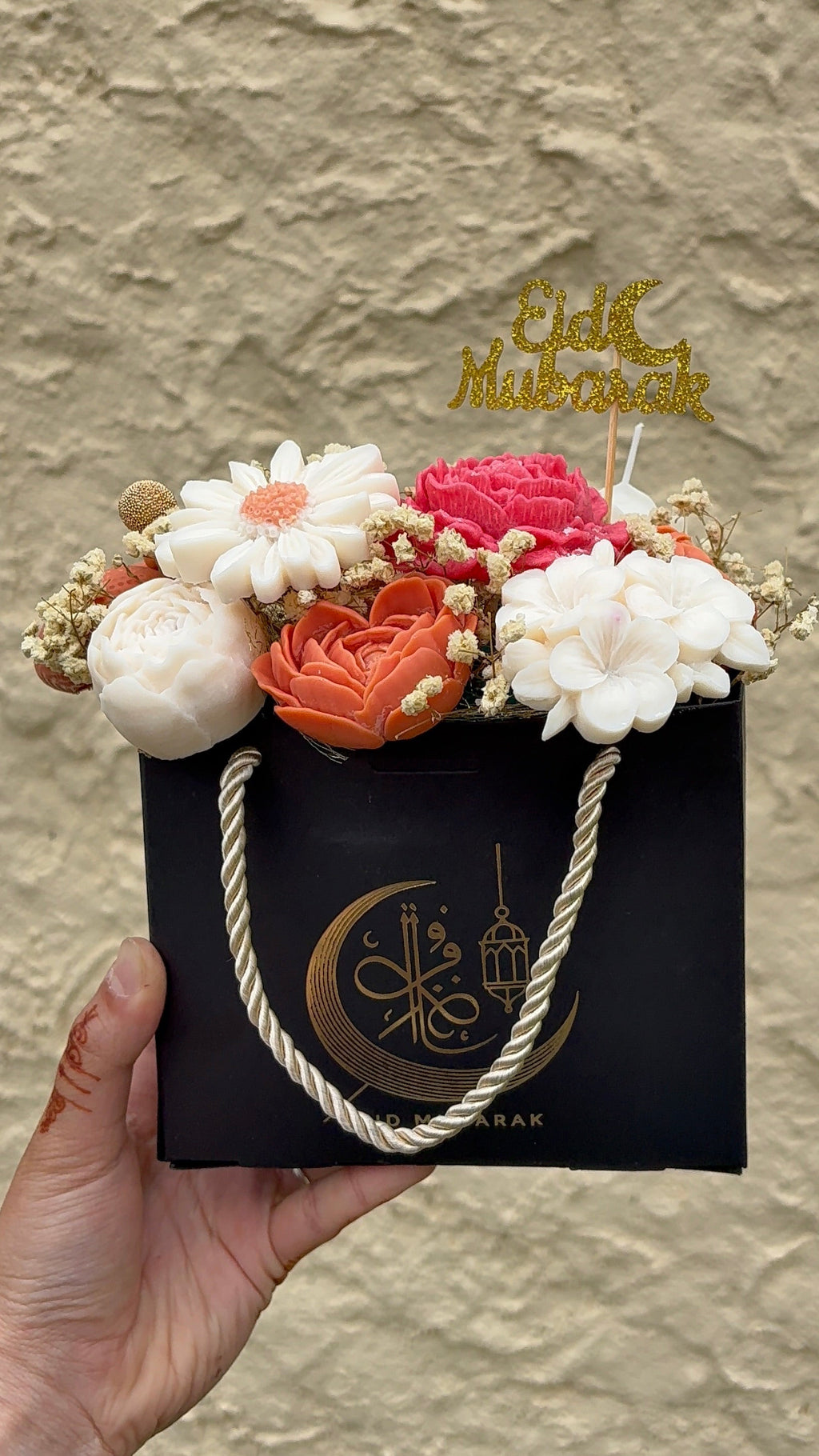 Bouquet de bougies EID MUBARAK noir